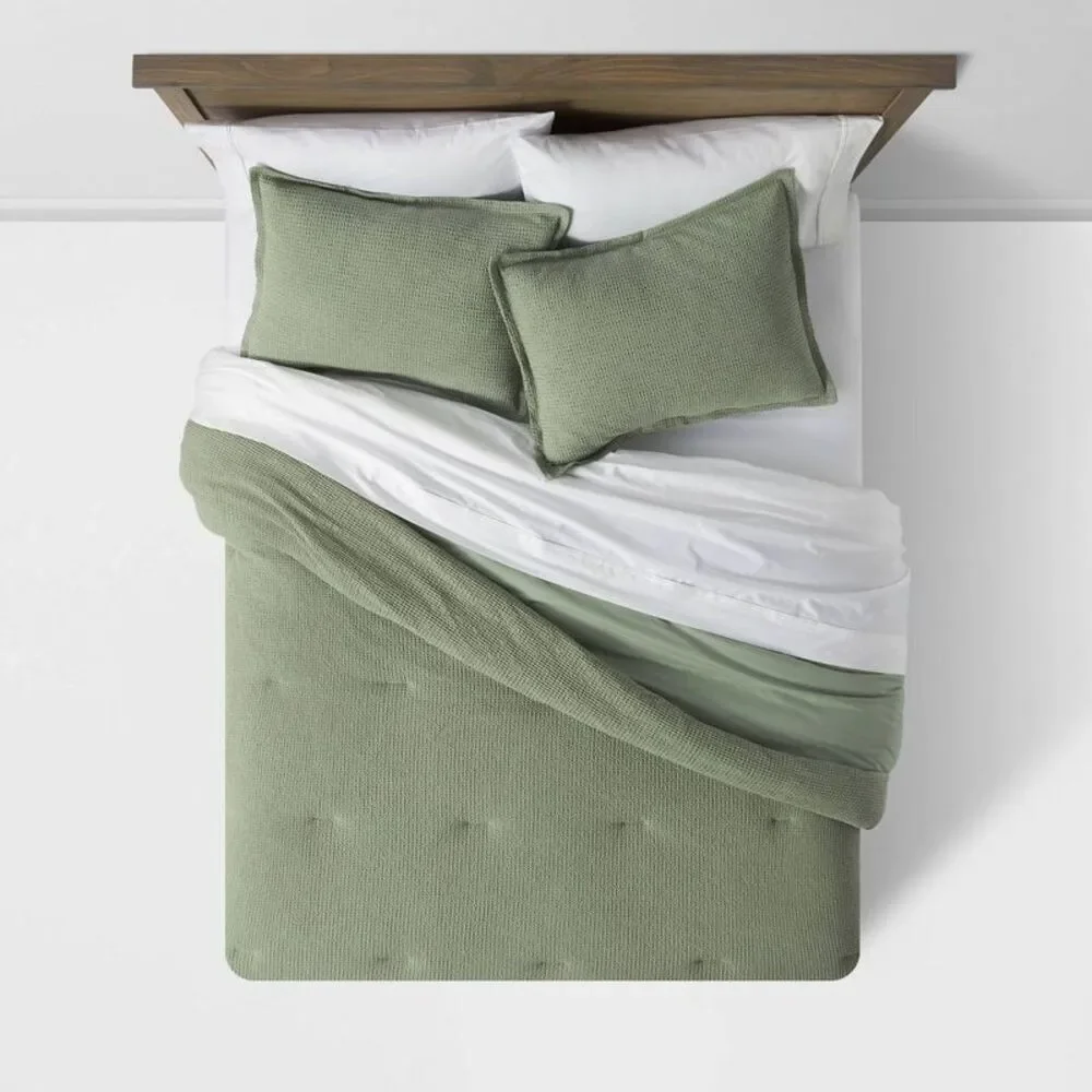 Threshold Cotton Waffle Comforter Set OEKO-TEX Waffle-Weave